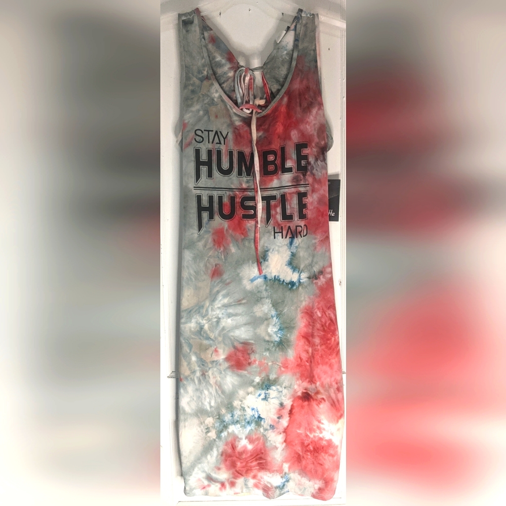 Minette Sleeveless Tie Dye Women's Tank Dress